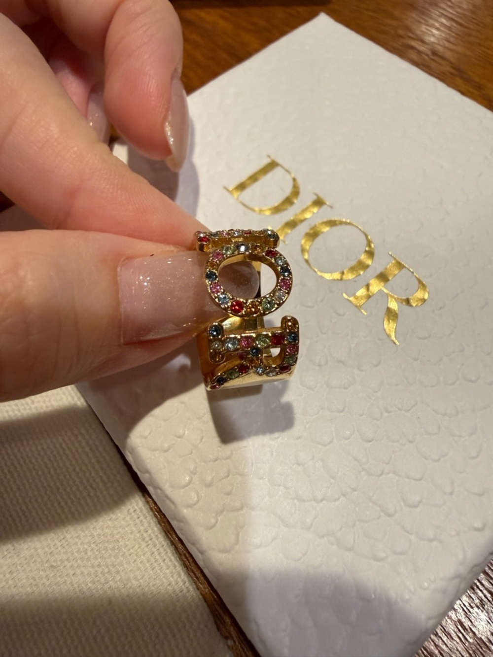 *Limited Time Only* Dior Gold Crystal Ring - Picture 3 of 6